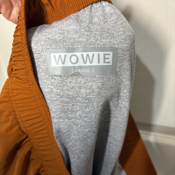 Wowie Nomad Shorts Men Large Burnt Orange Aztec Trim Drawstring Chino Outdoor 7” - Picture 11 of 11